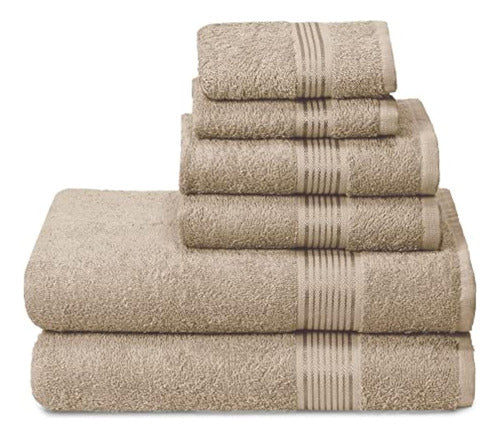 Elvana Home Ultra Soft Cotton Towel Set of 6 0