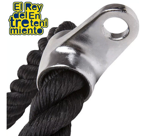 Soga Agarre Triceps P/ Polea Cuerda Doble Pesas Remo- El Rey 6