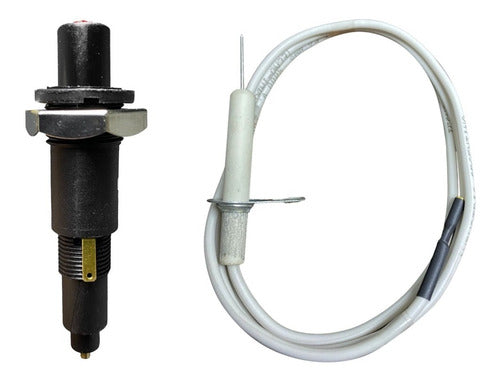 Emege Spark Plug with Long Cable + Piezoelectric Igniter 0