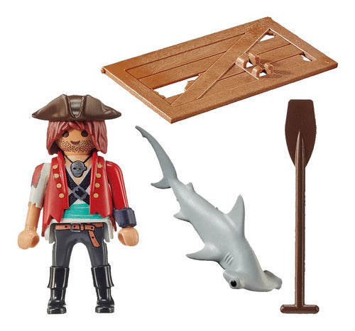 Playmobil 70598 Pirate with Raft and Shark 1