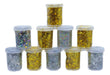 Set of 10 Gel Glitter Pots for Face and Body Silver Gold 0