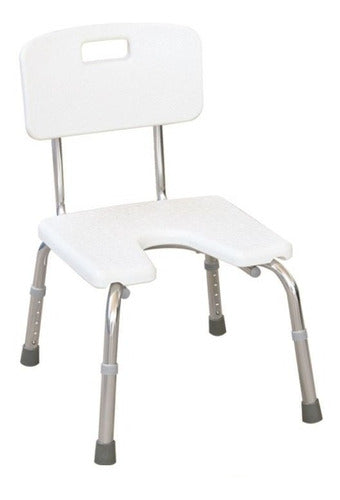 Silla Para Ducha Aluminio Higiene Inguinal Asiento En U 0