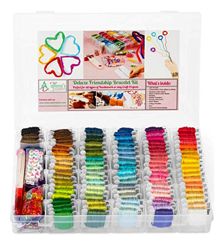 Athena's Elements Friendship Bracelet Thread Kit - 276 Pieces of Embroidery Thread 0