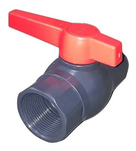 Llave De Paso Válvula Esférica Pvc Plástica 1-1/4 Pulgada 1