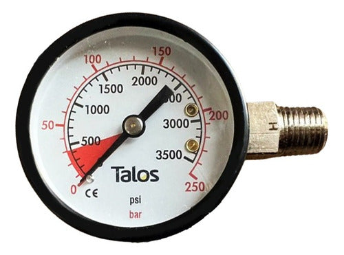 Repuesto Manómetros Regulador Co2 Talos Alta 0-250 Bar 0