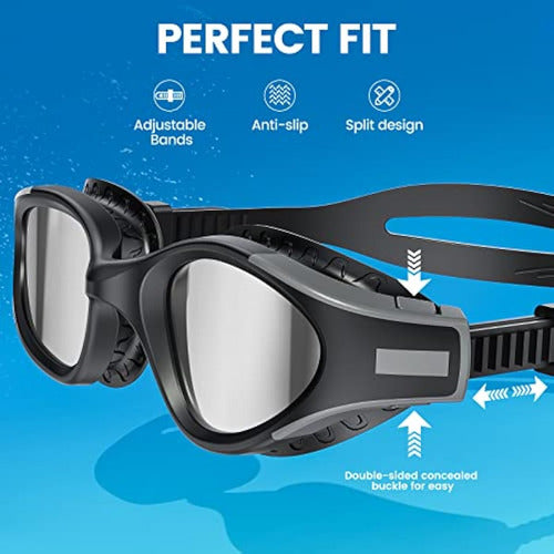 Neezukar Swim Goggles, Anti Fog, UV Protection, No Leaking for Adults Men Women Youth 5