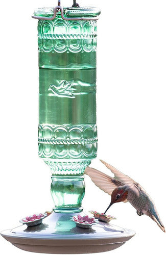 Perky-Pet Green Glass Hummingbird Feeder (280ml) 0