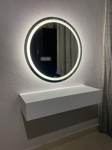 IBELED Round LED Bathroom Mirror Digital Smart Touch - 60cm 6