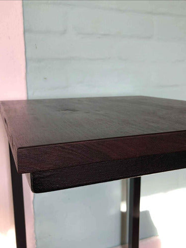 Mesa De Arrime Hierro Y Madera 2