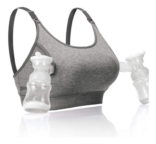 Momcozy Hands-Free Nursing Bra - 2 in 1 Milk Extraction or Breastfeeding 0