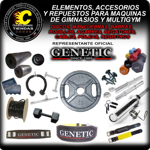 Genetic Mosqueton De Agarre Accesorios Gimnasio Minigym 70 Mm Largo 2