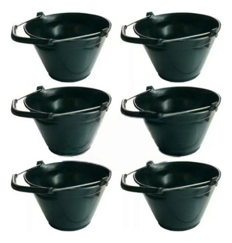 BAKAB Plastic Builder Buckets X6 with Injected Metal Handle 0