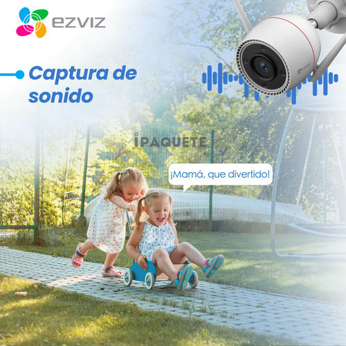 Kit 2 Cámaras Seguridad Ezviz Ip Wifi Exterior Color 2k 2