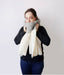 Tricotazo Thick Scarf Unisex Handwoven Gray and Cream 2