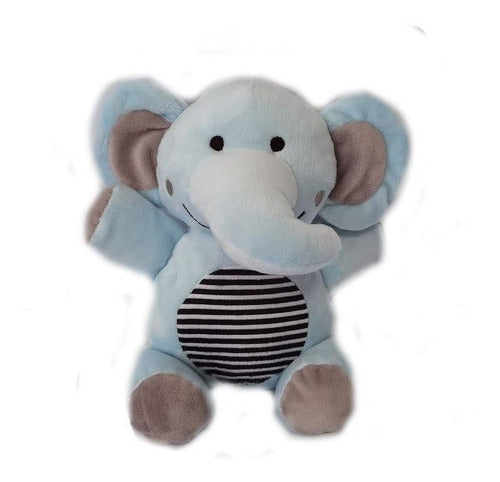 Elefante Peluche Celeste Sonajero 0