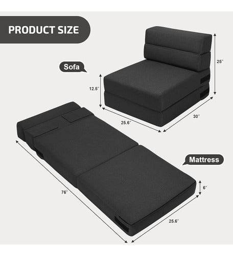 Suyols Sofá Cama Plegable - Silla Convertible Sofá De Piso Y 2