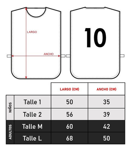 2 Juegos De Pecheras Numeradas Del 2 Al 11 Adultos L 1