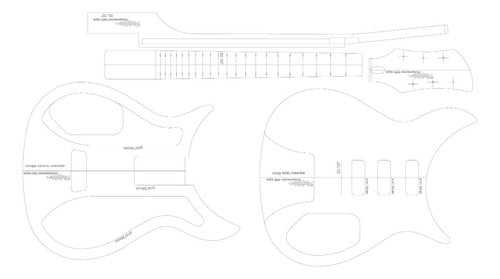 Plantilla De Guitarra Rickenbaker 325r Style - Luthier - 0