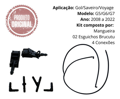 Kit Brucutu Mangueira Limpador Parabrisa Saveiro G7 2020 4