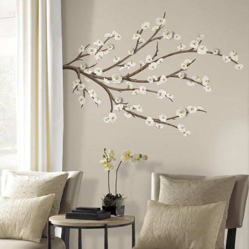 RoomMates Decorative Wall Vinyl Relief Flowers Tree Branch 0