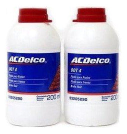 Kit Fluido Freio Dot 4 Ac Delco 200ml 4 Frascos Astra 2