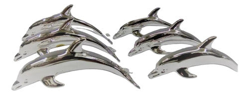 Silver Plate X6 Dolphin Table Card Holders 1