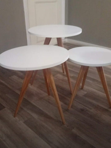 Set of 3 Nordic Round Tables 4