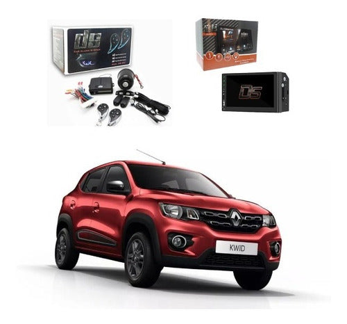 Combo Renault Kwid Alarma Bloqueo Multimedia Camara Marco 0