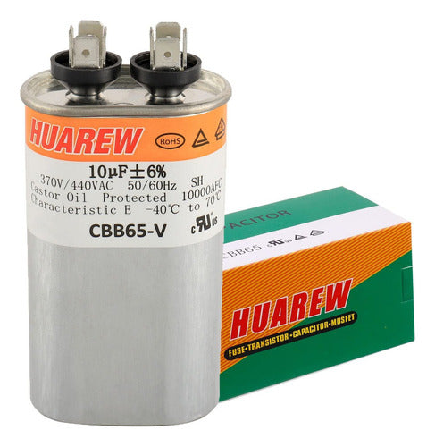 Huarew 10 Uf Mfd ± 6% 370/440 Vac Cbb65 Condensador De Arran 3