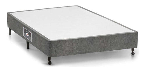 Cama Box Base Viúva Lux Chenille Gray (128x188x23) - Castor 0