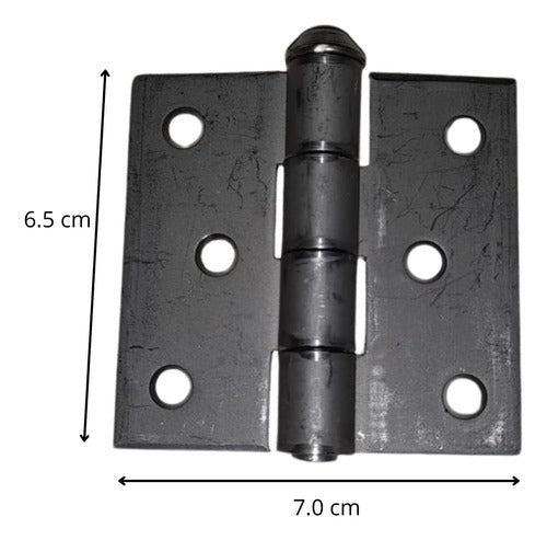 Mercado Herrajes Bisagra Carrocera Municion 65x70 Mm Con Agujero Hierro 1