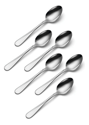 Oneida Stainless Steel Silver Color Teaspoons Set of 6 1