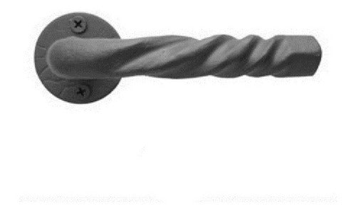 Concórdia Twisted Double Bolting Handle - Black Iron 0