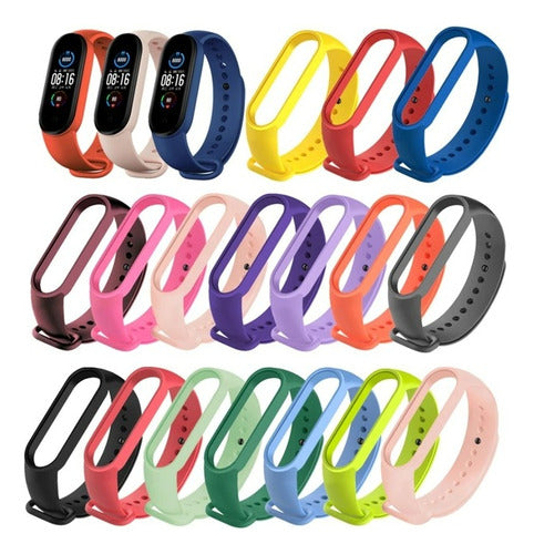 Miaband Pack of 4 Silicone Bands for Xiaomi Mi Band 3, 4, 5, 6, and 7 0