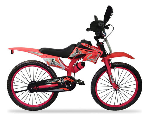 Generic Bicicleta Diseño Moto Rodado 20 Infantil Unisex 7