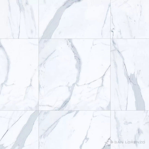 San Lorenzo Calacata Bianco Polished Porcelain Tile 56.7x56.7 3