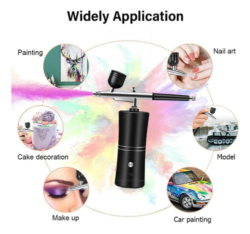 Compressor and Airbrush with Hose for Makeup Nail Art 3