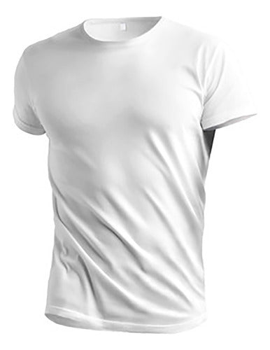 Plain White Dry Fit Sports Sublimation T-Shirts 0