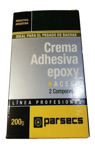 Crema Epoxy Acero Parsecs 200grs Pega Bachas Cocinas 0