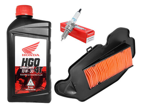 Kit Service Honda Elite 125 Fi Original Filtro Bujia Hgo M4 0