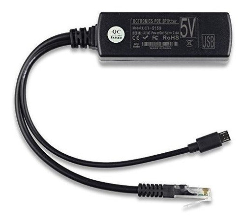 Uctronics Ieee 802.3af Micro Usb Activo Divisor De Potencia 3