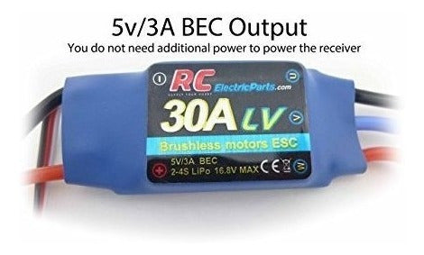 RC Electric Parts Controlador Esc 30A Motor Brushless Con Conector Xt60 1