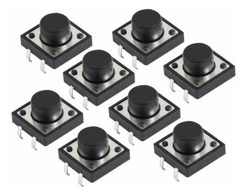 Pack X 5 Push Boton Pulsador Tact Switch Touch 12x12x9 Mm 0