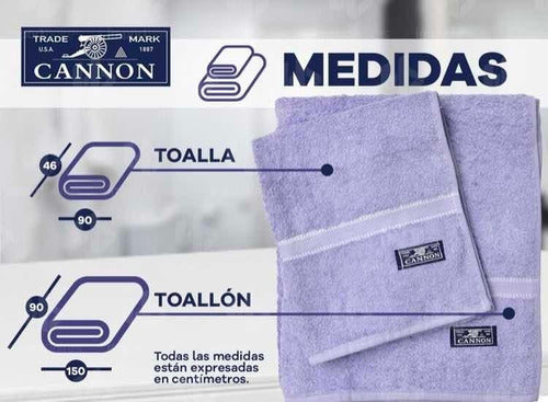 Cannon 100% Cotton 520 Gms Towel and Bath Sheet Set 25