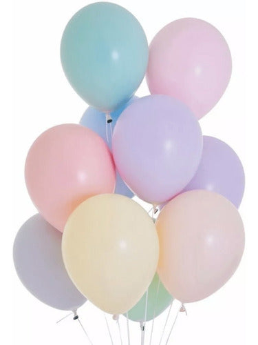 Globos Pastel Colores Surtidos 23 Cm - 9 Pulgadas X 25u 0