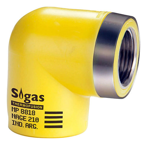 SIGAS 40mm x RH 1-inch Polypropylene and Steel Fusion Elbow 0