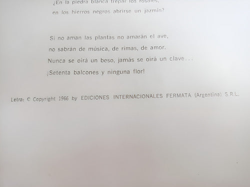 Lámina Tango  Setenta Balcones & Ninguna Flor , Arte & Letra 7