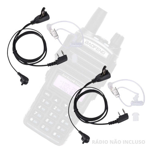 Combo 4 Fone De Ouvido Para Radio Baofeng E Hainz 777s Uv5r 1