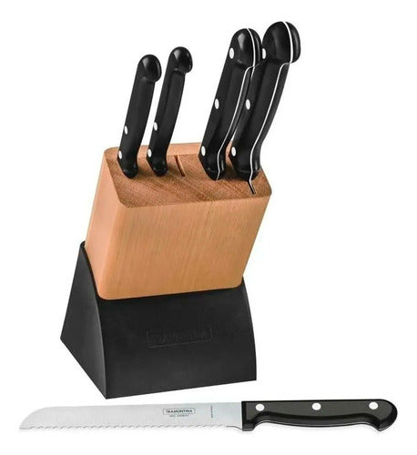 Tramontina Ultracorte 6-Piece Wood Block Knife Set 0