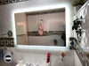 Modern Rectangular LED Bathroom Mirror 100x50cm 3